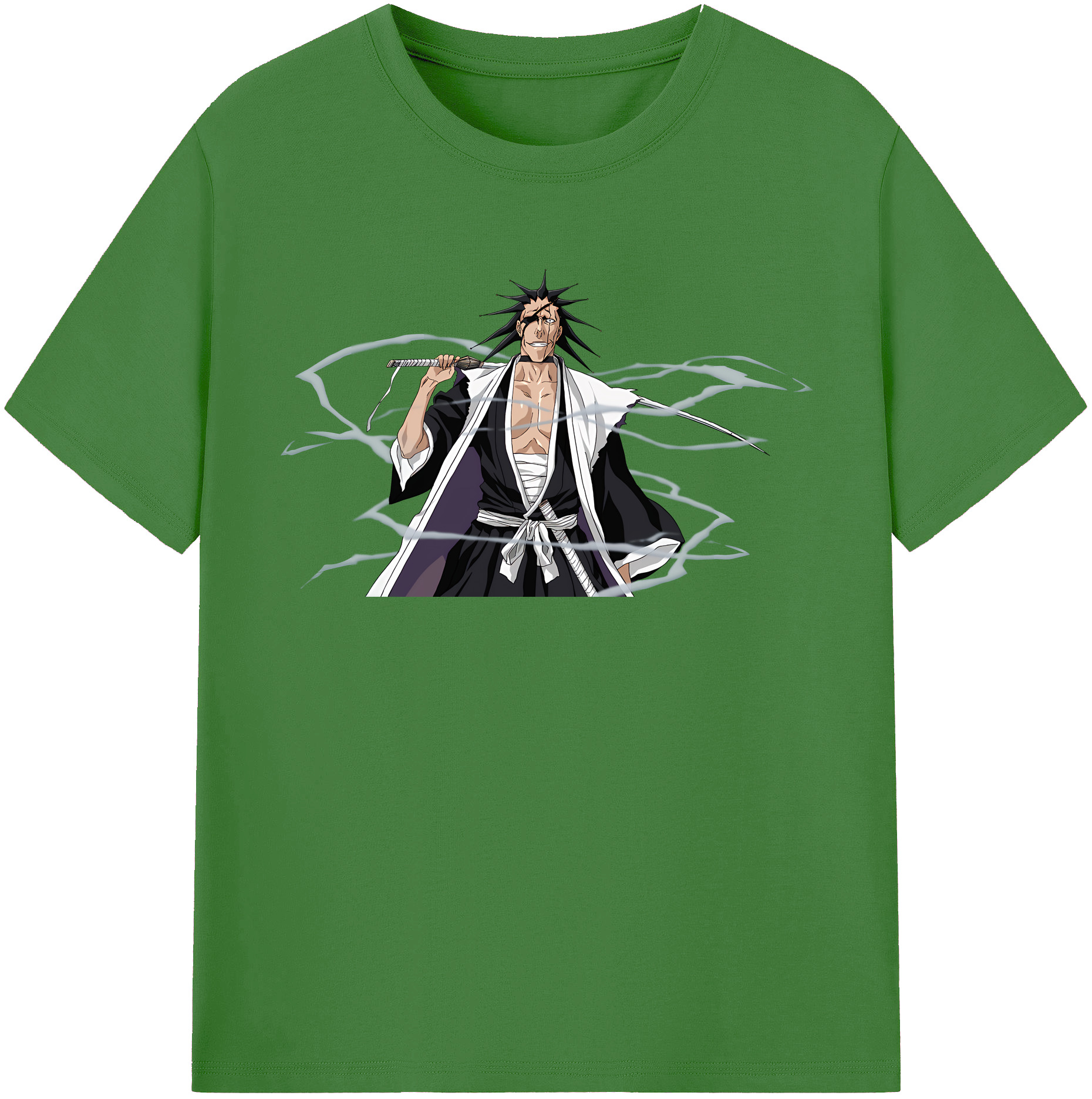 （画像用） ブリーチ ざらき けんぱち BLEACH Zaraki Kenpachi レディースカジュアルプリントTシャツ（綿100％）